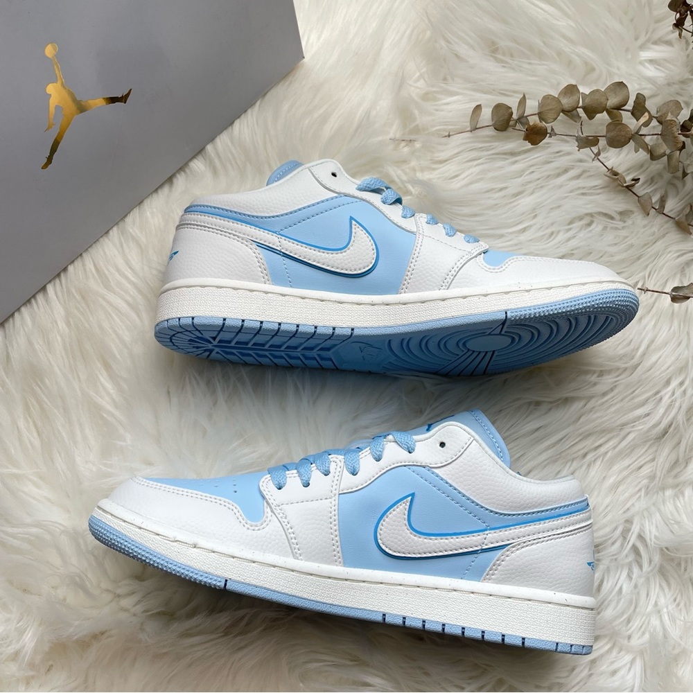 Air Jordan 1 Low SE Reverse Ice Blue Sail DV1299-104 Women’s Size 9 NIB - Picture 7 of 16